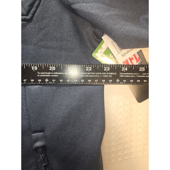 NFL patriots Pullover Full Zip Sweater Jacket Logo Blue Size Large - Picture 4 of 8